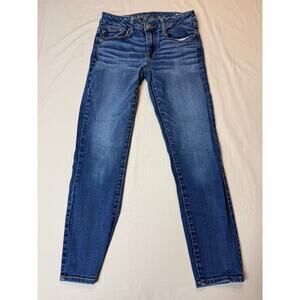 American Eagle Skinny Jeans 10 Short Medium‎ Wash